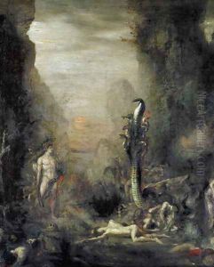 Hercules and the Lernaean Hydra, after Gustave Moreau, c.1876 by Narcisse Berchere