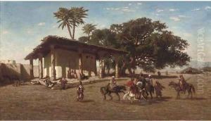 Arab riders setting off