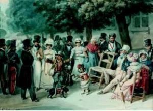 Spectacle De Rue : Les Animaux Savants by Joseph-Louis Hippolyte Bellange