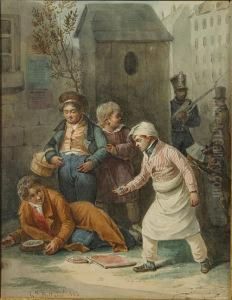 Le Jeux De Billes by Joseph-Louis Hippolyte Bellange