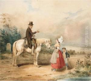 Wayside Conversation by Joseph-Louis Hippolyte Bellange
