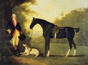 Officer of the Royal Horse Guards With His Charger and Dog, 1776 by John Best