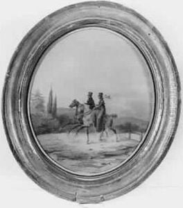 Cavalier Et Amazone Dans Un Paysage