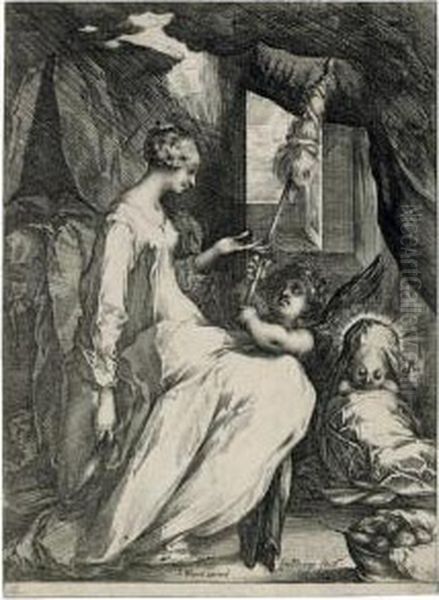 The Virgin And Child With Distaff And An Angel - view 1