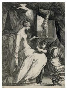 The Virgin And Child With Distaff And An Angel (walch 9; Worthen-reed, G. &amp; H. 8) by Jacques Bellange