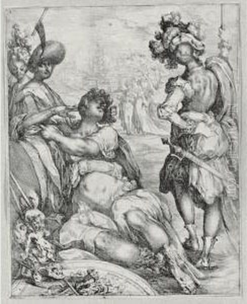 Military Figures Outside A City
(griffiths & Hartley 40; Robert-dumesnil 37; Walch 19) - view 1