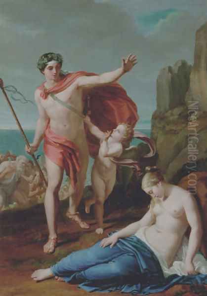 Allegorik sceneri med lystigt selskab med Bacchus i spidsen, der gar i land, 1819 - view 1