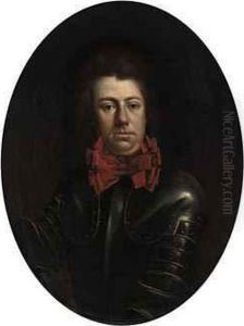 Portrait Of A Gentleman, Half-length, In Armour And Red Scarf