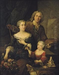 Portrait D'un Artiste Avec Sa Famille