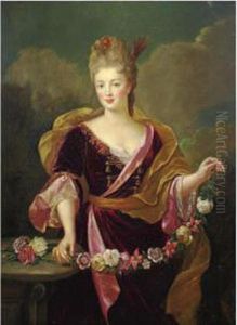 Portrait Of Adrienne Lecouvreur by Alexis-Simon Belle
