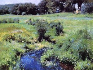 The Pool, Medfield, 1889. by Dennis Miller Bunker