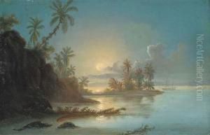 Sunset In The Orinoco Delta by Ferdinand Konrad Bellermann
