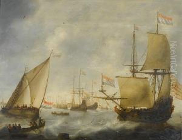 Dutch Shipping In Choppy Seas - view 1
