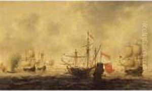 The Dutch Attack On The Medway by Jacob Adriaensz. Bellevois