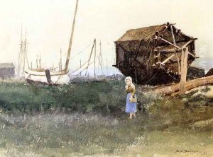 The Fisher Girl, Nantucket by Dennis Miller Bunker
