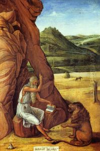 Saint Jerome In The Wilderness by Giovanni Bellini
