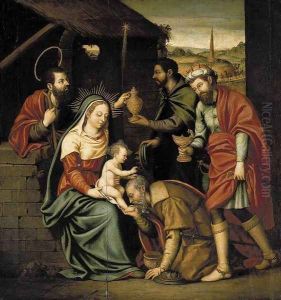 The Adoration of the Magi 1570s by Fray Nicolas BORRAS