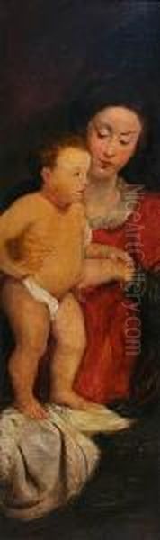 Madonna And Child, A Detail, Probably Circa 1800 - view 1
