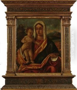 The Madonna And Child In A Landscape