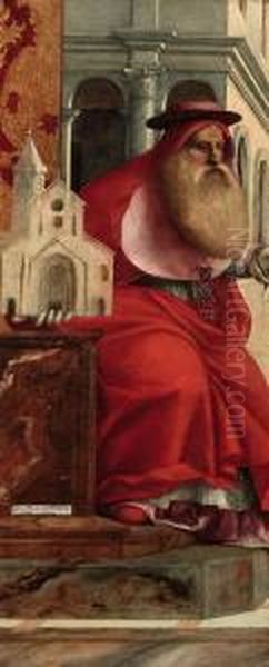 Saint Jerome: A Fragment From The Altarpiece Of S. Cristoforo Della Pace Of Murano - view 1