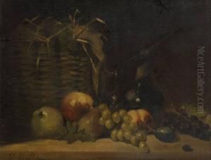 Naturemorte Aux Fruits Et A La by Hubert Bellis