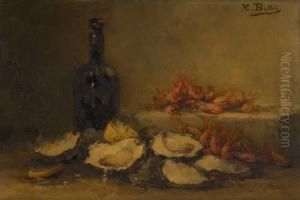 Nature Morte Aux Huitres Etcrevettes