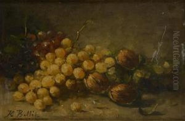 Nature Morteaux Noix Et Raisins - view 1