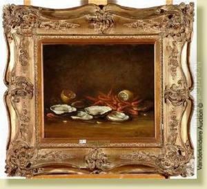 Nature Morte Aux Crevettes, Aux Huitres Et Aux Citrons by Hubert Bellis
