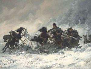 Running from the wolves 2 by Adolf Baumgartner-Stoiloff