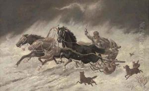 Running from the wolves 3 by Adolf Baumgartner-Stoiloff