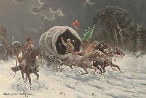 The Siberian gold convoy by Adolf Baumgartner-Stoiloff