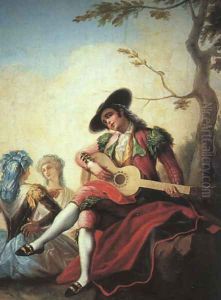 Boy with Guitar 1786 by Ramon Bayeu Y Subias