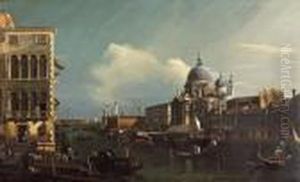 Entrance To The Grand Canal by Bernardo Bellotto