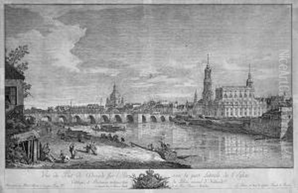 Vue Du Pont Des Dresde Sur L'elbe - view 1