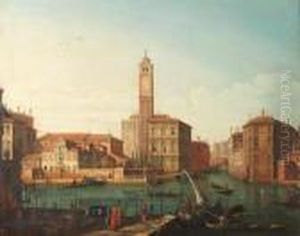 Canal Grande With A View Of The
Church Of San Jeremia, Palazzolabia And The Mouth Of The Cannareggio. by Bernardo Bellotto