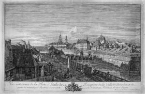 Vue Exterieure De La Porte D'italie Des Rampars De La Ville Dedresden