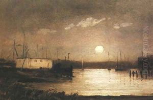 Moon over a Harbor by Edward Mitchell Bannister