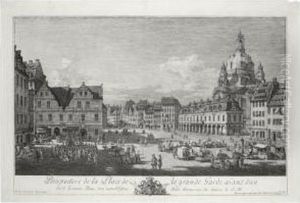 Perspective De La Place De La 
Grande Garde, Aiant D'un Cote Le Gewandz-haus, D'un Autre L'eglise Notre
 Dame (de V. 15; K. 172)