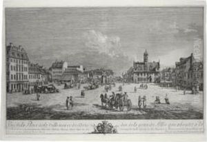 Vue De La Place De La 
Ville-neuve De Dresden, De La Grande Allee Qui Aboutit A La Porte Noire 
(de V. 14; K. 187)