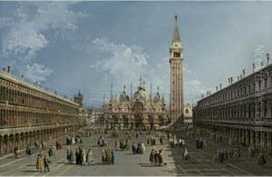 The Piazza San Marco, Venice by Bernardo Bellotto