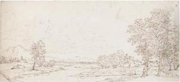 A Panoramic View Of A River Valley - view 1