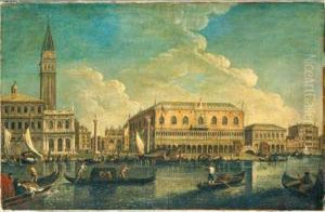 Veduta Del Bacino Di San Marco, Con La Piazzetta Ed Il Palazzo Ducale by Bernardo Bellotto