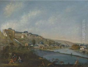 A River Landscape With A German Fortified Town