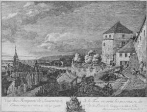 Les Remparts De Sonnenstein, Pres De Pirna (de Vesme 26) by Bernardo Bellotto