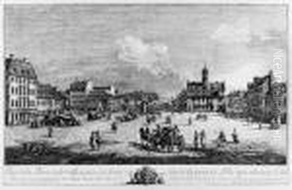 Vu De La Place De La Ville-neuve
De Dresden, De La Grande Alle Quiaboutit La Porte Noire Et Des Deux
Grandes Rus Dites Rbnitz-gasseet Breite Gasse O L'on Voit Aussi La Statu
Equestre Du Roi Augusteii De Glorieuse Mmoire Et L'ancien Htel De Ville
P - view 1