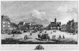 Vu De La Place De La Ville-neuve
 De Dresden, De La Grande Alle Quiaboutit La Porte Noire Et Des Deux 
Grandes Rus Dites Rbnitz-gasseet Breite Gasse O L'on Voit Aussi La Statu
 Equestre Du Roi Augusteii De Glorieuse Mmoire Et L'ancien Htel De Ville
 P