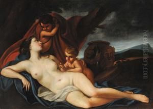 Donna Sdraiata Con Putti by Antonio Bellucci