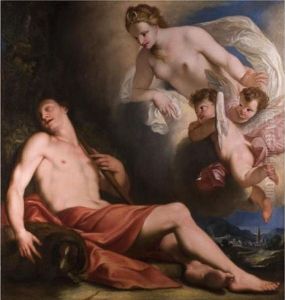 Diana Und Endymion
 Ol Auf Leinwand. by Antonio Bellucci