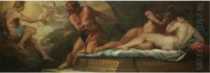 Mars And Venus Entrapped By Vulcan by Antonio Bellucci