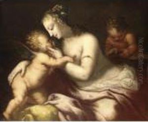 Venere Con Due Amorini Venere Con Due Amorini